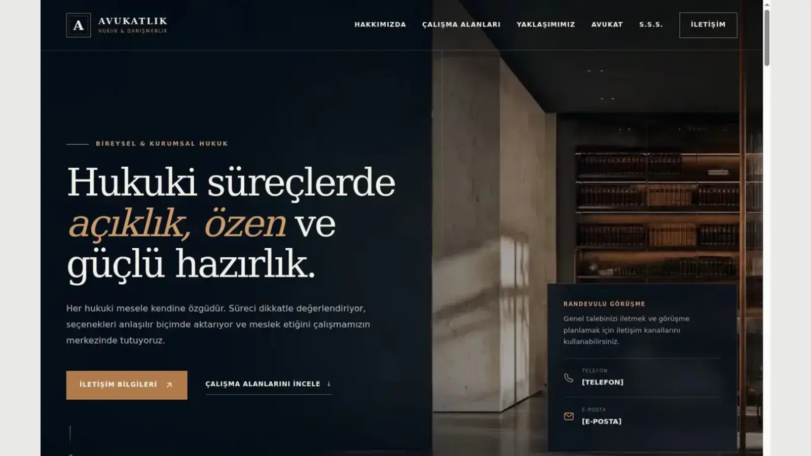 Legis hazır web tasarımı ekran görüntüsü