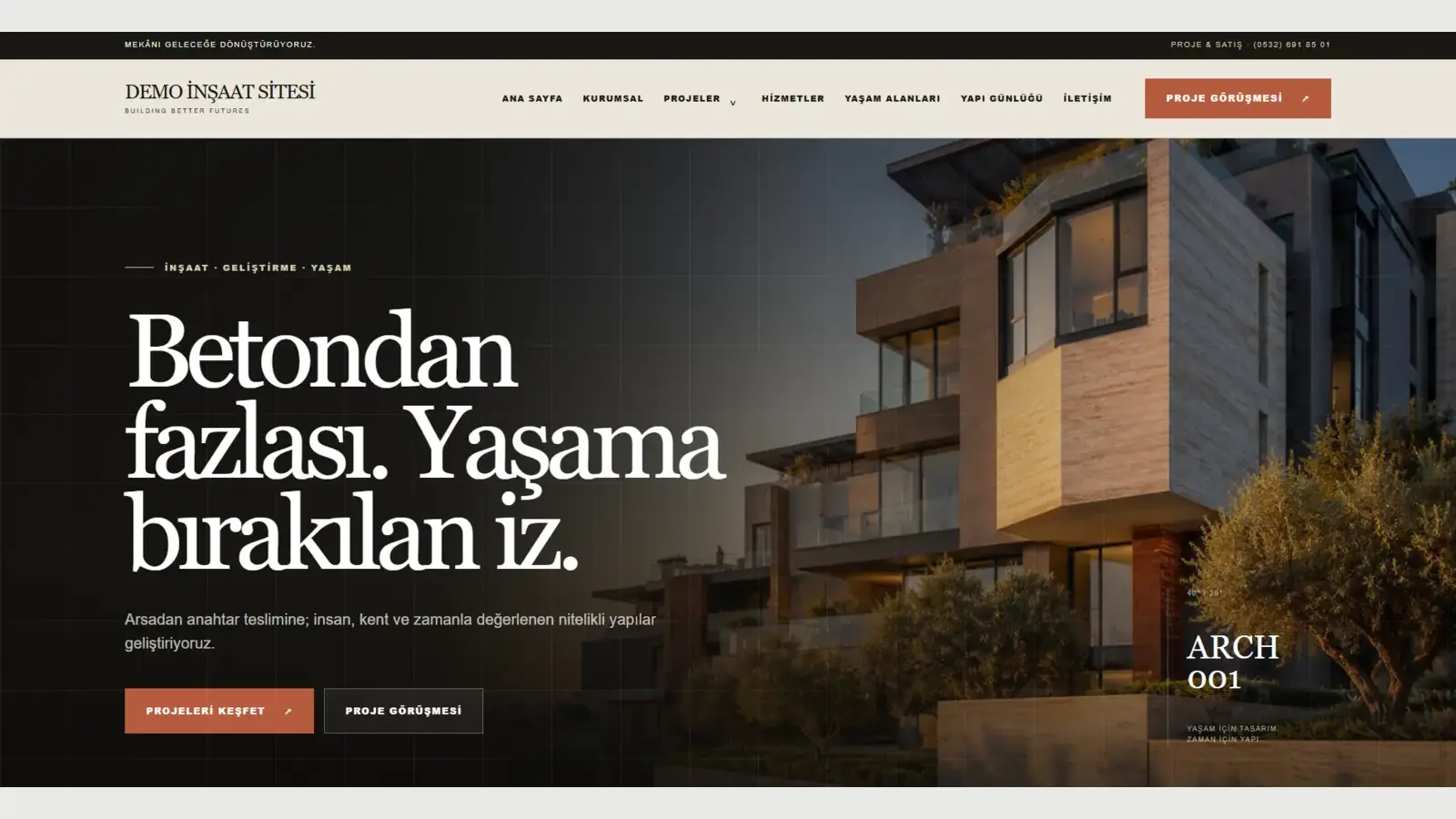 İlvia hazır web tasarımı ekran görüntüsü