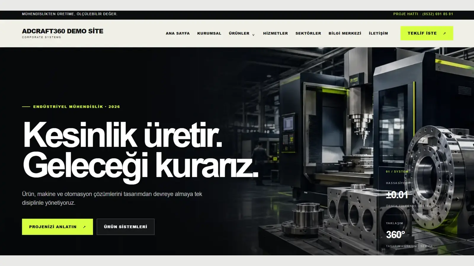 Haken Kurumsal hazır web tasarımı ekran görüntüsü