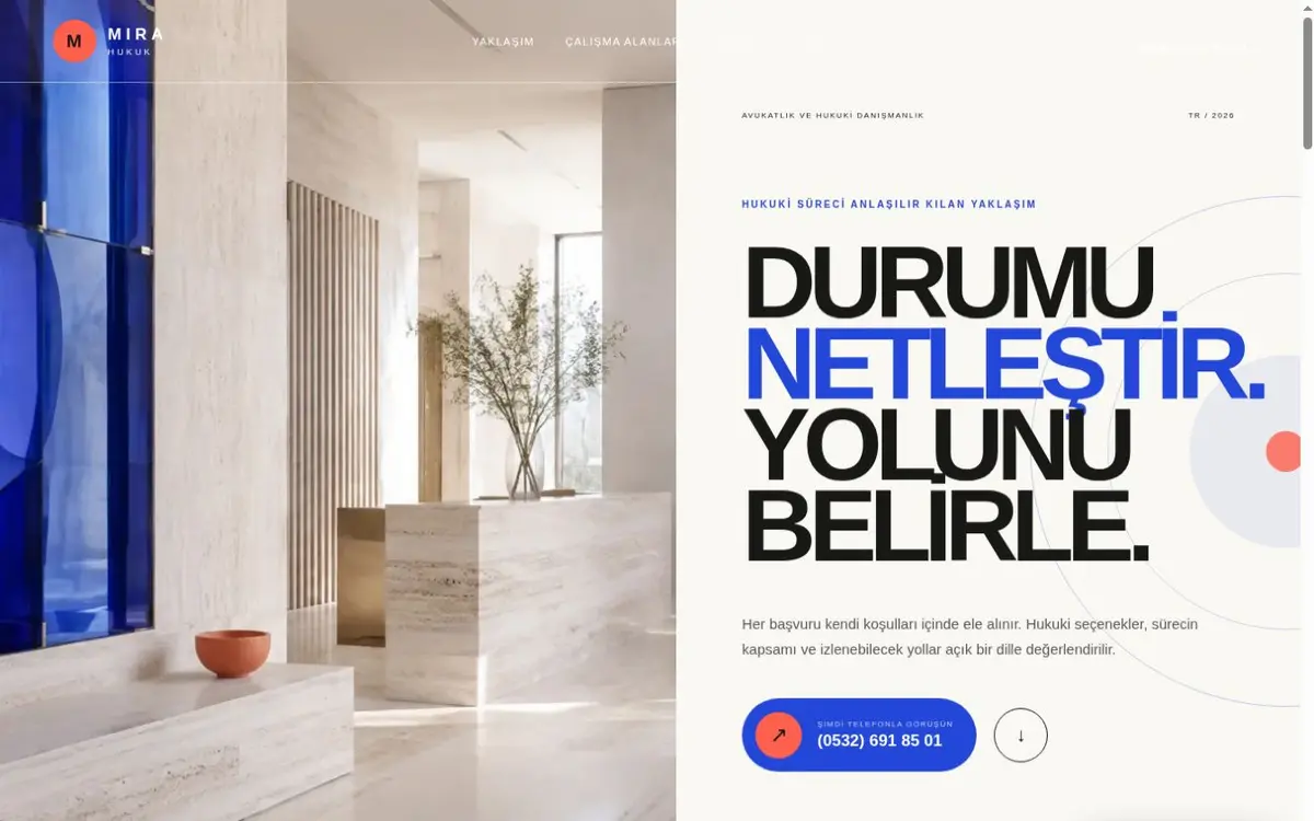 Hazır Avukat Web Sitesi Demo — Aklex ekran görüntüsü