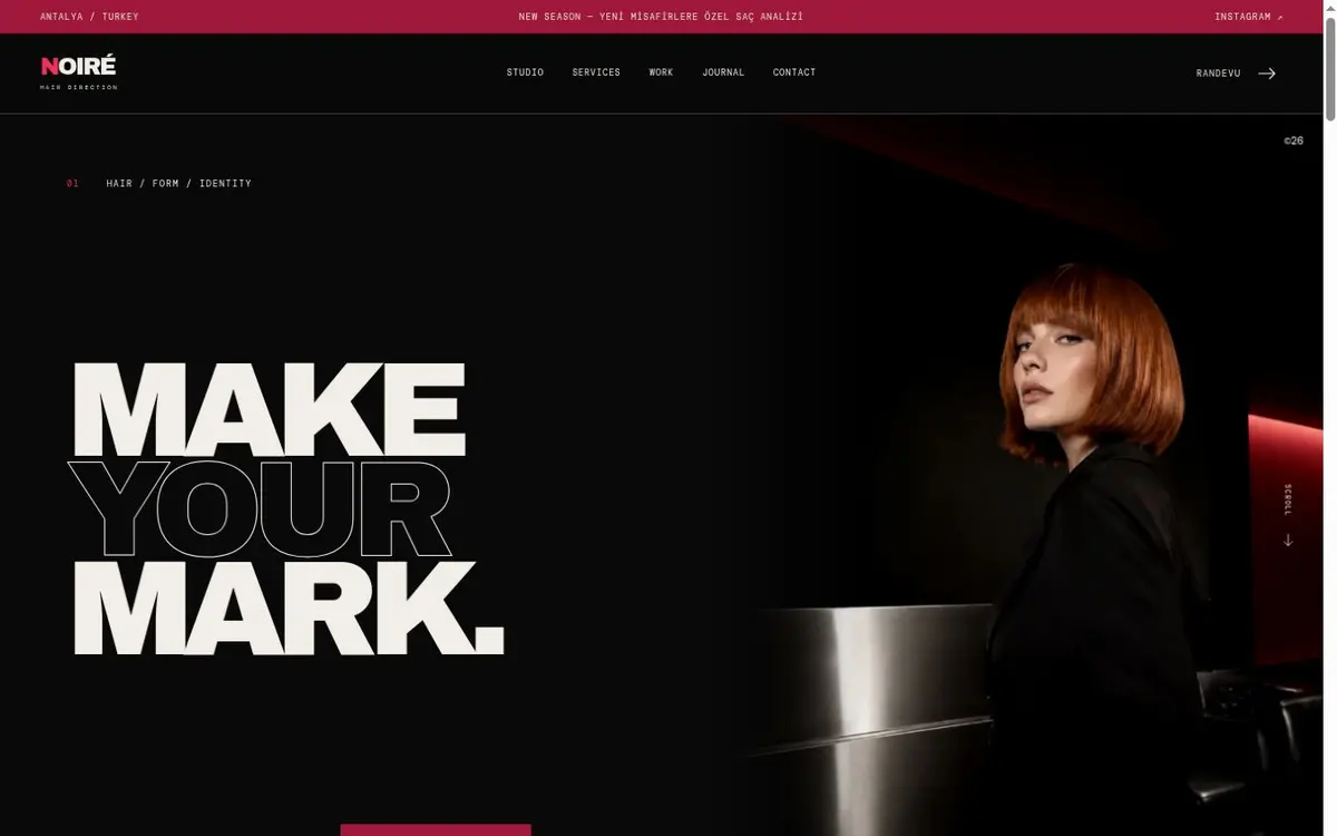 Kuaför Web Sitesi Tasarım Demo Site — Karel ekran görüntüsü