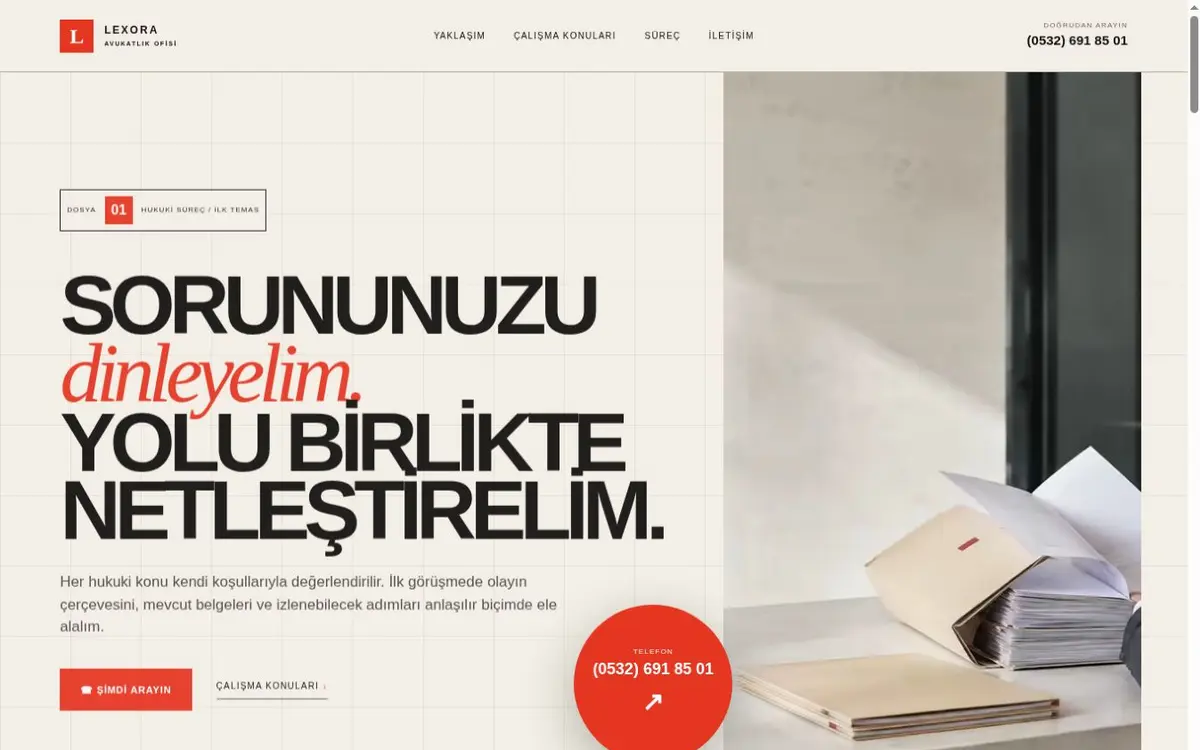 Hazır Avukat Web Sitesi Demo — Vekil ekran görüntüsü