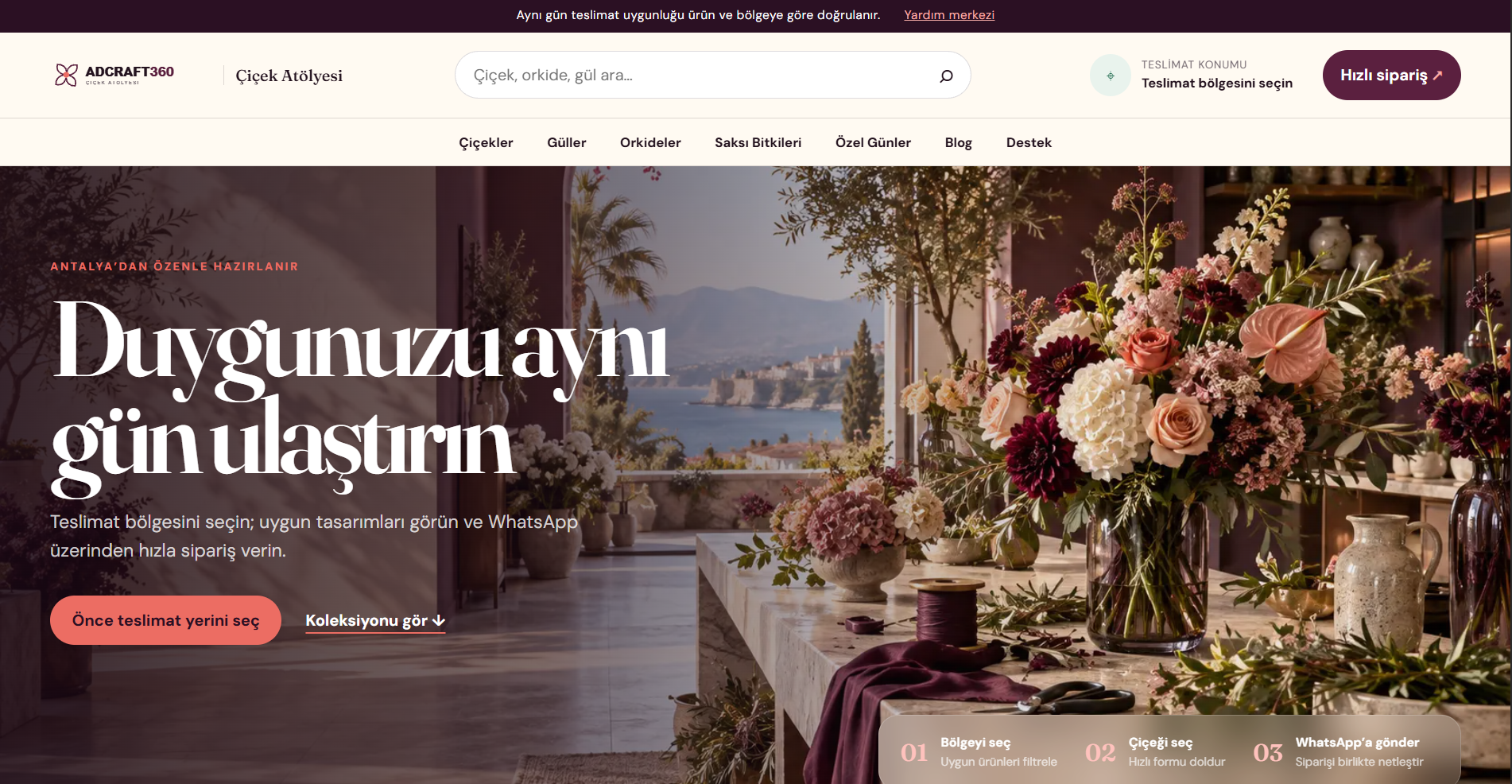 Hazır Çiçekçi Online Satış Sitesi - Sanal Pos Uyumlu ( PayTR ve İyzico Uyumlu) hazır web tasarımı ekran görüntüsü