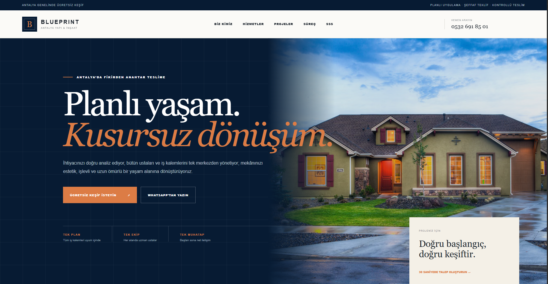 İnşaat Web Sitesi Tasarımı Demo Web Site - Hakia ekran görüntüsü