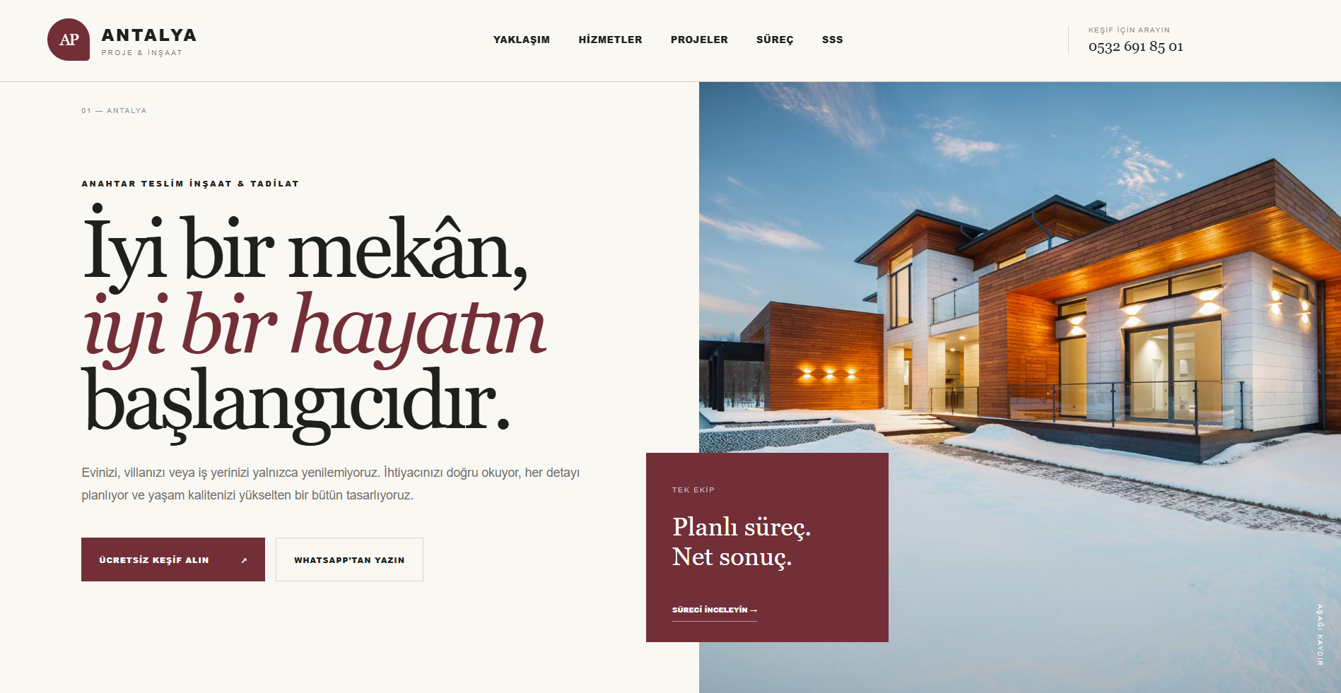 İnşaat Web Sitesi Tasarımı Demo Web Site - Hakia ekran görüntüsü